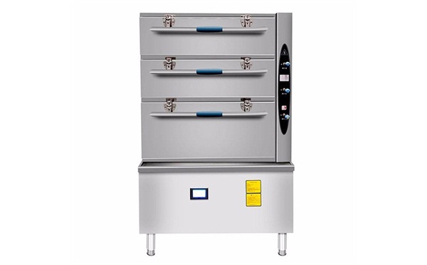 酒樓廚房海鮮蒸柜設(shè)備_不銹鋼三層海鮮蒸柜